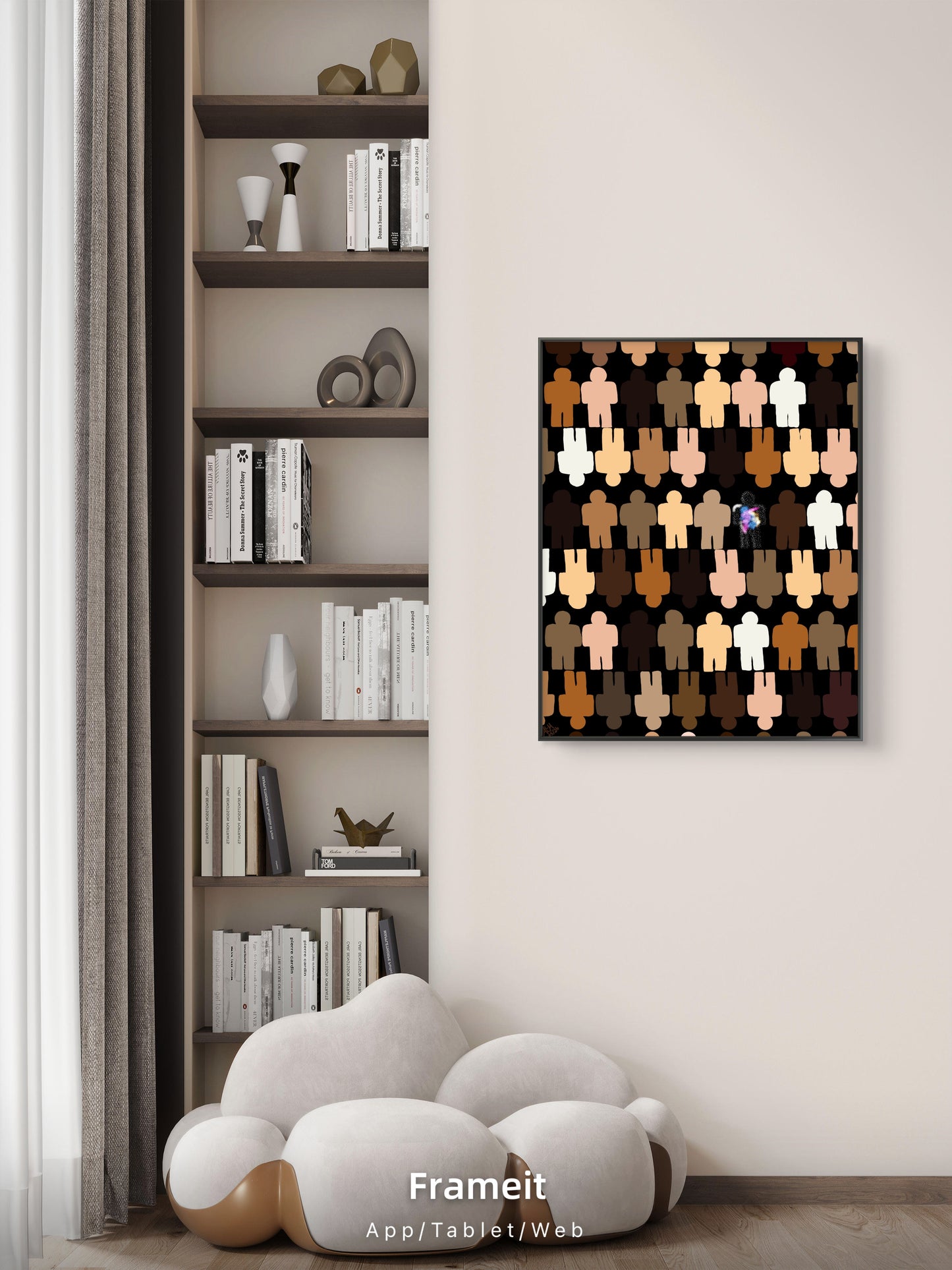 One in a Million Abstract Art Poster – Diverse Figures 16x20 gloss | Black