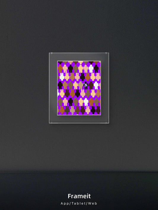 One in a Million Abstract Art Poster – Diverse Figures 16x20 gloss | Purple