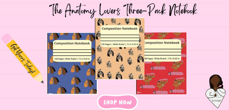 The Anatomy Lovers Three-Pack Notebook Set  (Wide Ruled)